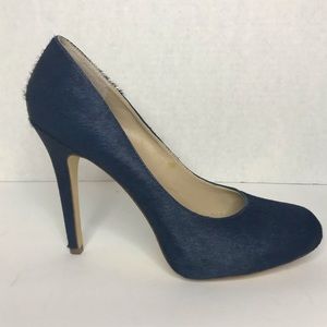 INC leather Heels - Sz. 9.5 peacock blue